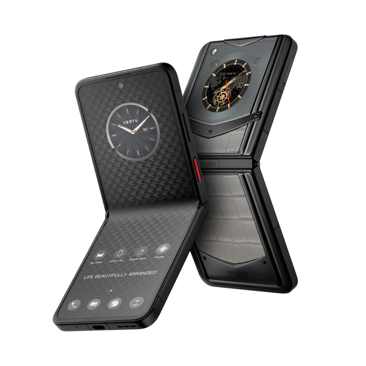 VERTU IRONFLIP PHONE ELEPHANT GREY ALLIGATOR SKIN