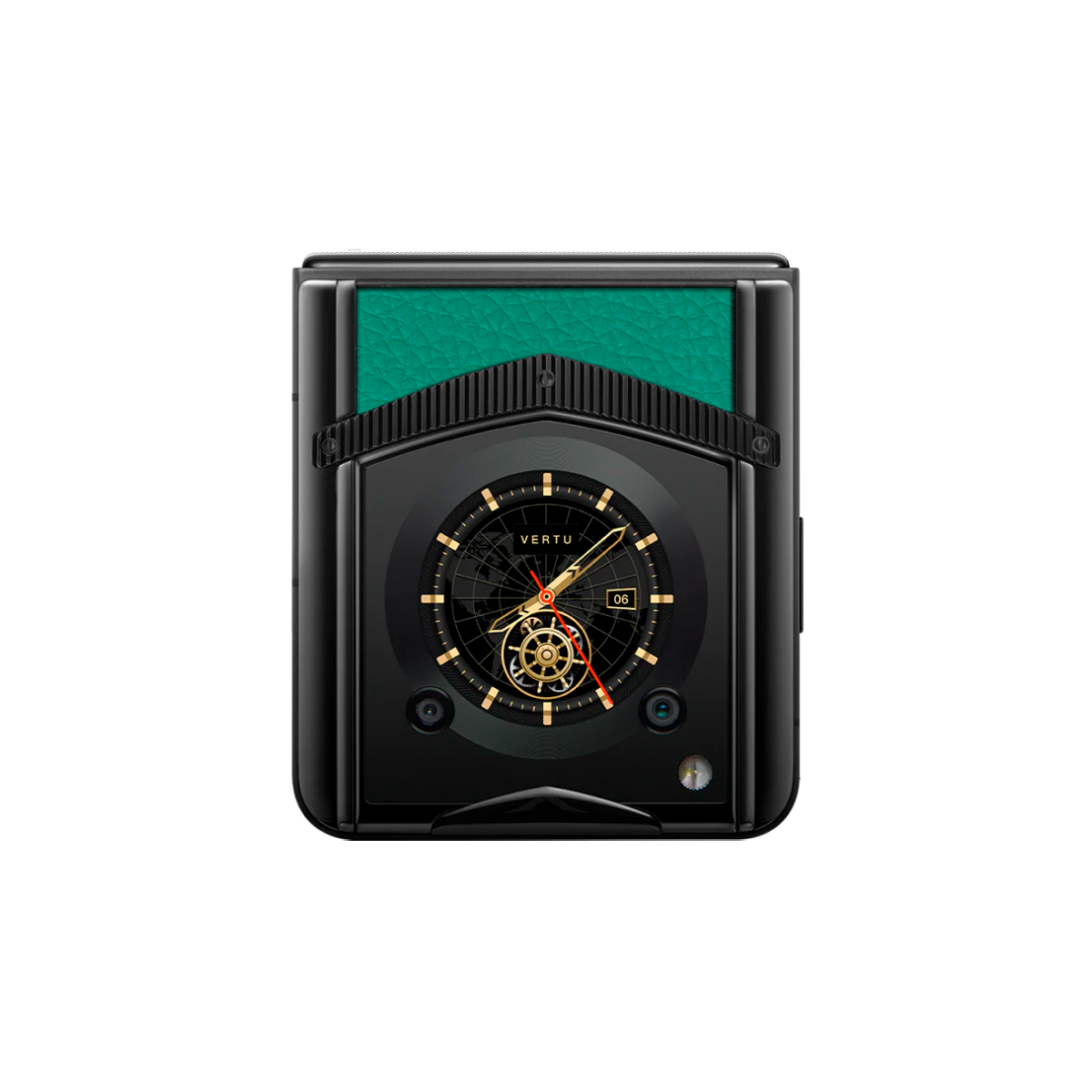 VERTU IRONFLIP PHONE VERONA GREEN CALFSKIN