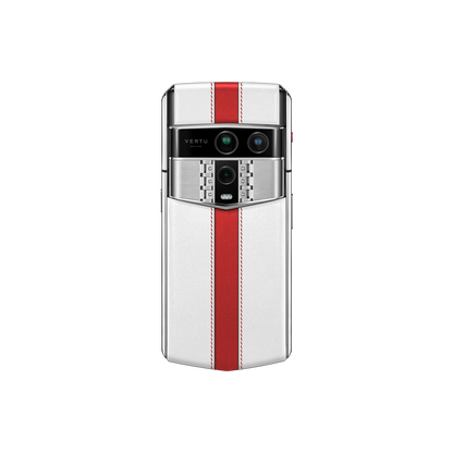VERTU AGENT Q PHONE WORLD CUP 2026 ENGLAND CALFSKIN with calf leather, shown from the back and the front