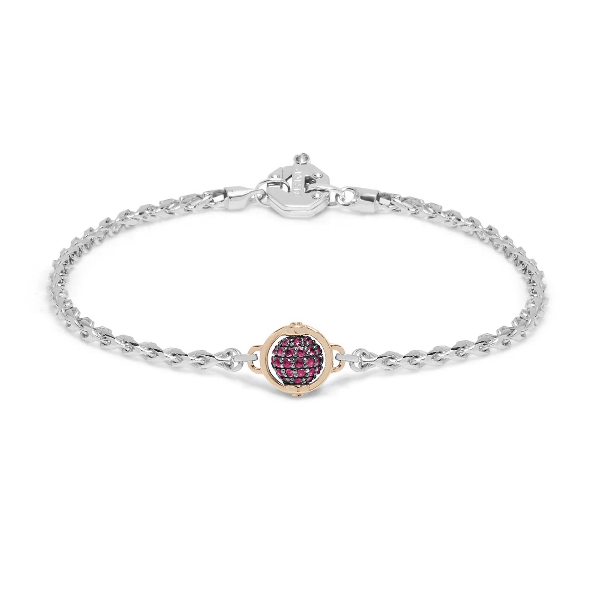 Baraka Bracelet BR316001BRRU-53, a men's bracelet in rose and white gold set with diamonds