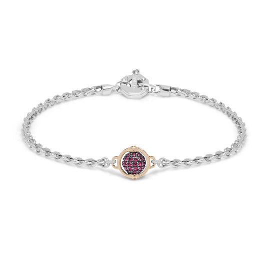 Baraka Bracelet BR316001BRRU-53, a men's bracelet in rose and white gold set with diamonds