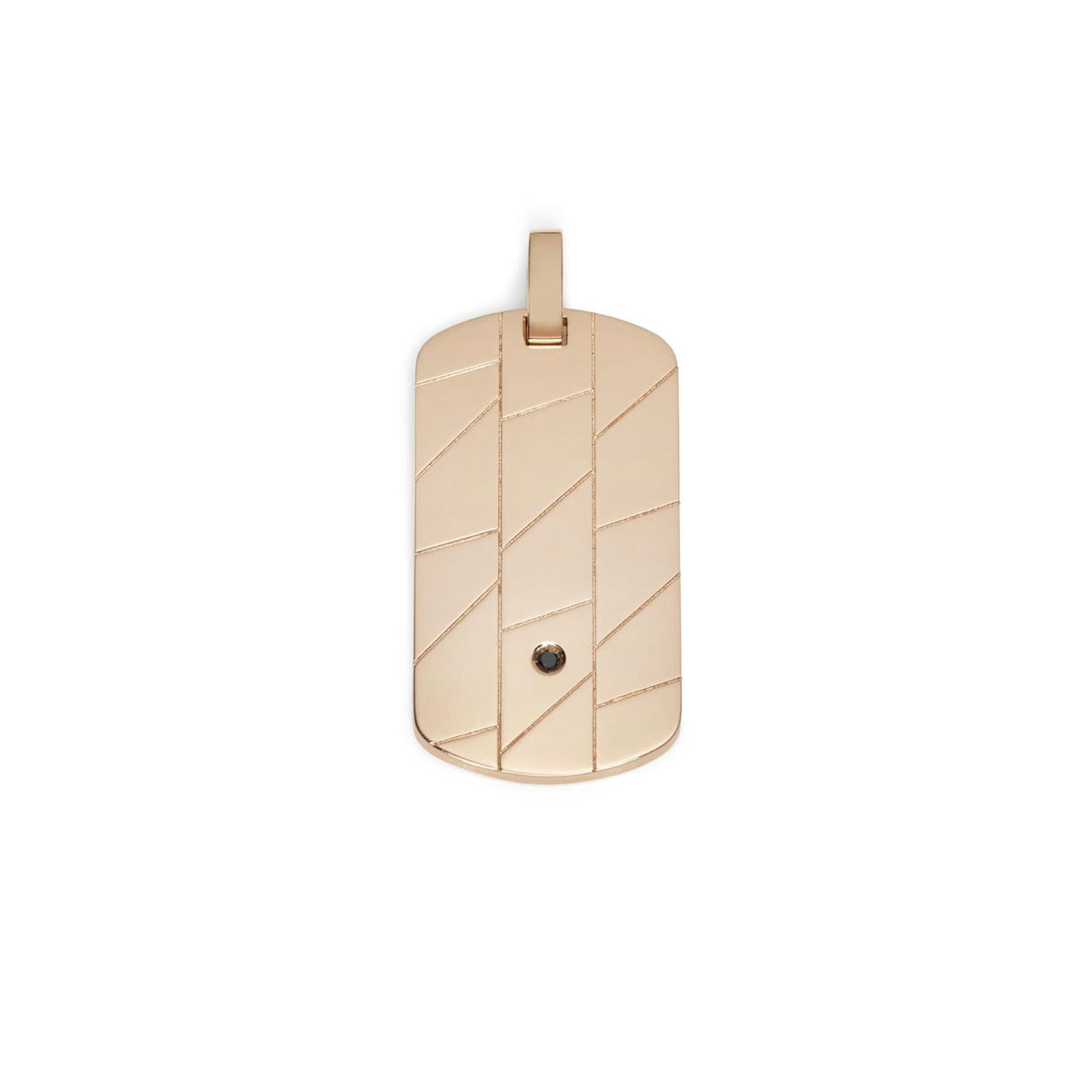 Baraka Logo Pendant CI321121RODN-02, a men's pendant in rose gold set with diamonds