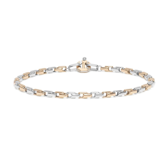 Baraka Nexus Bracelet BR314011BRLU-02, a men's bracelet in rose and white gold set with diamonds
