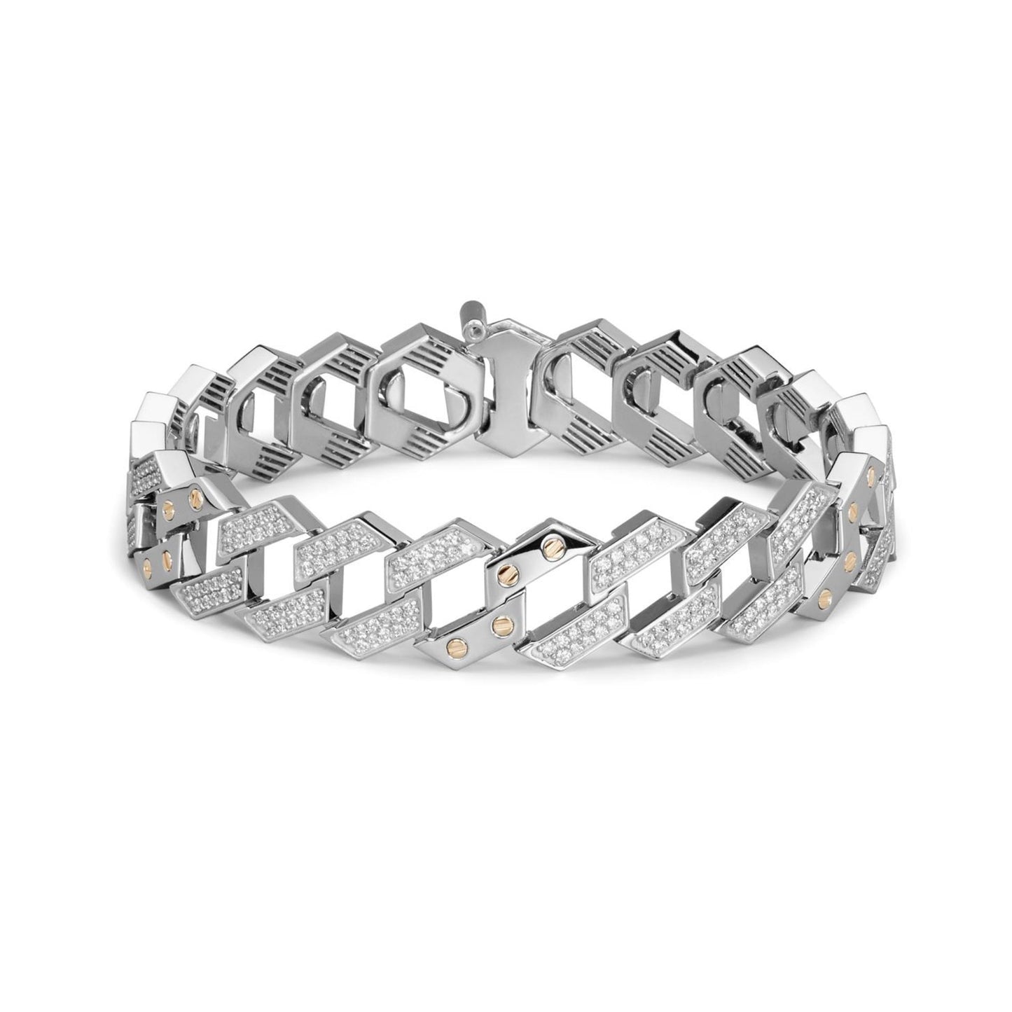 Baraka Ritmika Bracelet BR324001BRDB, a men's bracelet in rose and white gold set with diamonds