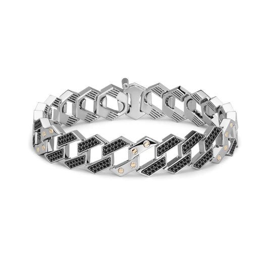 Baraka Ritmika Bracelet BR324001BRDN, a men's bracelet in rose and white gold set with diamonds