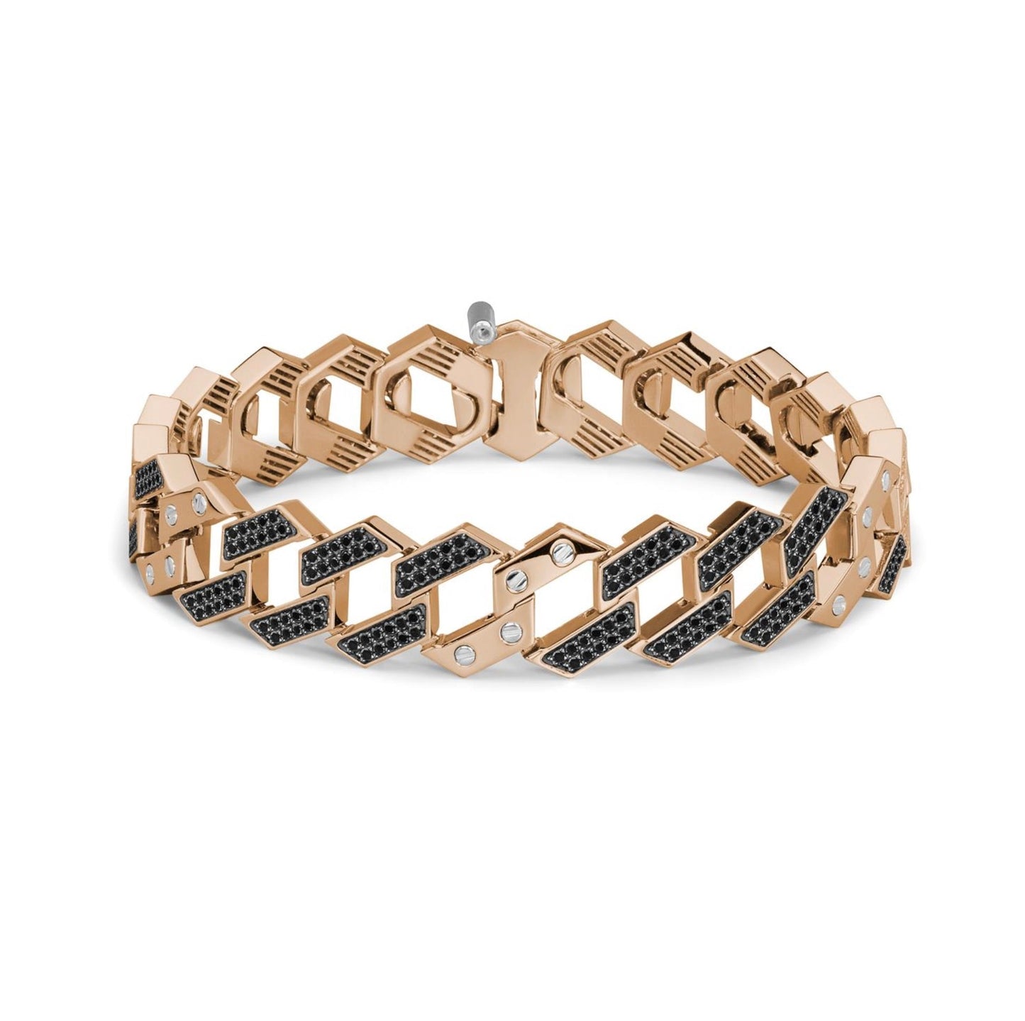 Baraka Ritmika Bracelet BR324001RBDN, a men's bracelet in rose and white gold set with diamonds