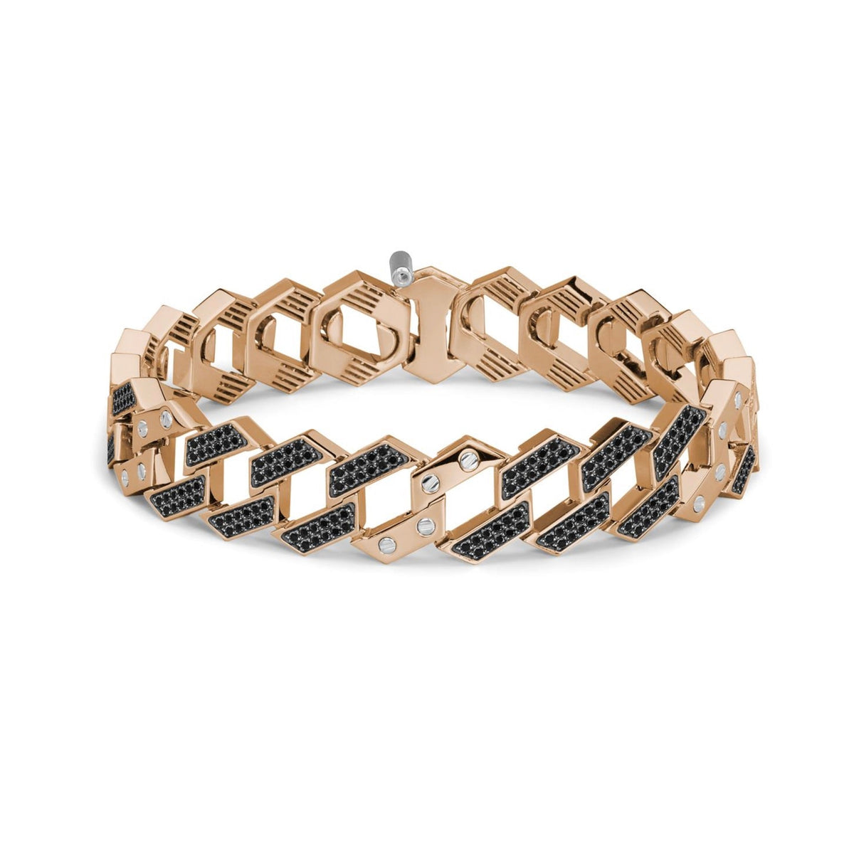 Baraka Ritmika Bracelet BR324001RBDN, a men's bracelet in rose and white gold set with diamonds