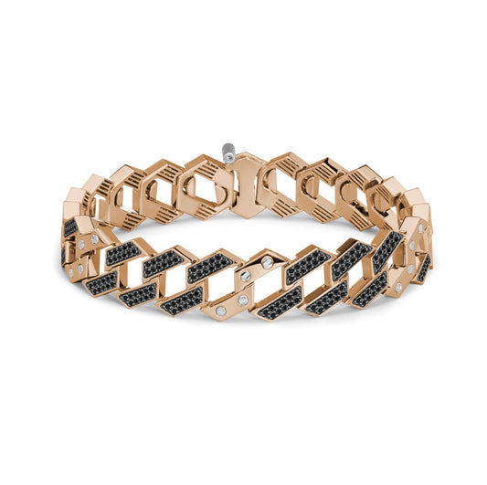 Baraka Ritmika Bracelet BR324001RBDN, a men's bracelet in rose and white gold set with diamonds