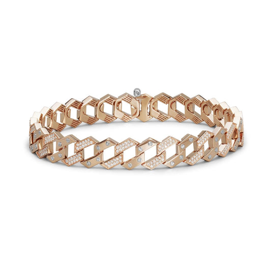 Baraka Ritmika Bracelet BR324011RBDB, a men's bracelet in rose and white gold set with diamonds