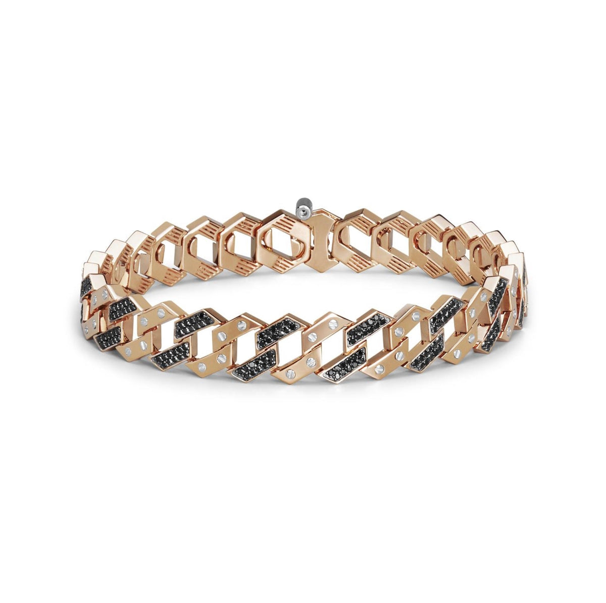 Baraka Ritmika Bracelet BR324011RBDN, a men's bracelet in rose and white gold set with diamonds