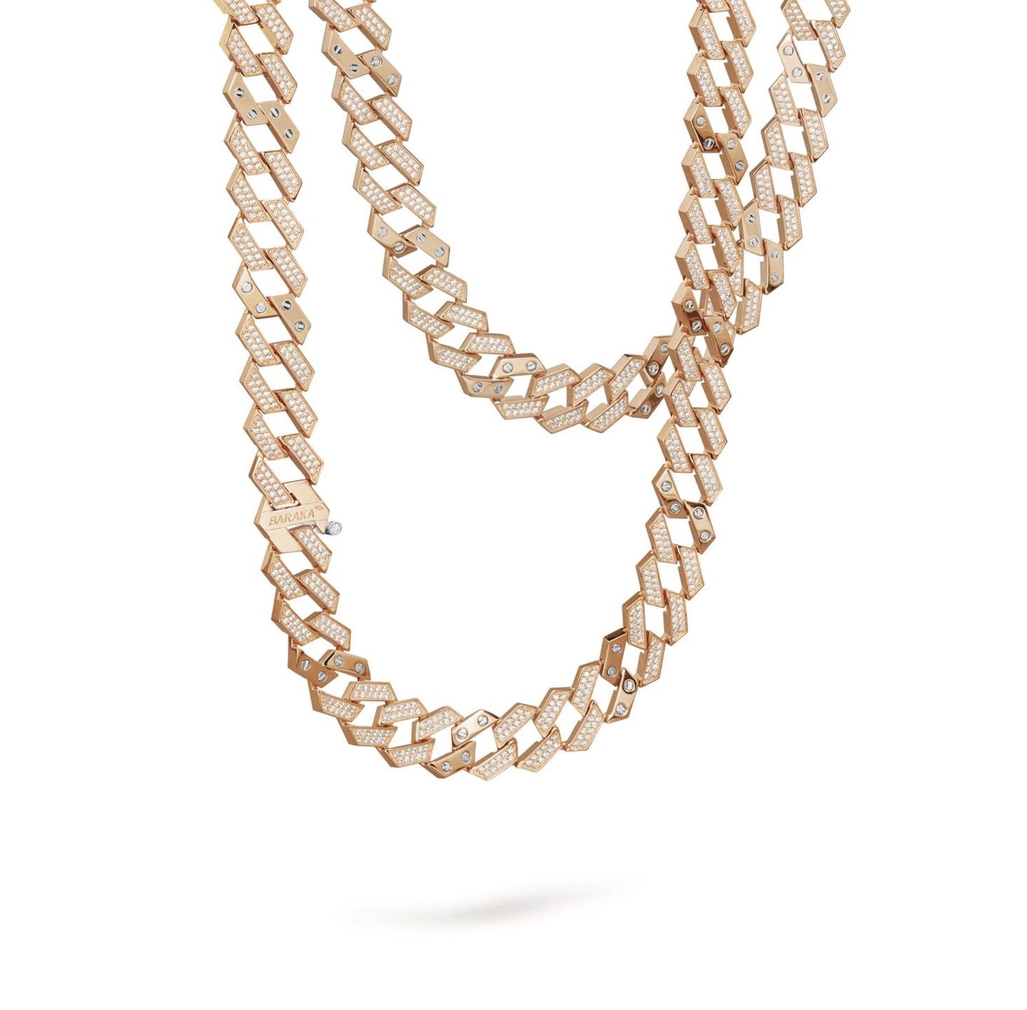 Baraka Ritmika Chain GC324001RBDB, a men's chain in rose and white gold set with diamonds