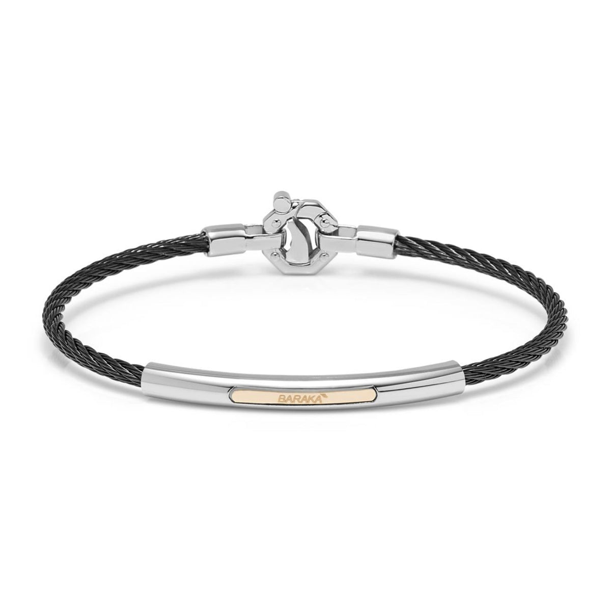 Baraka 316L Bracelet BR312111ROAC-02, a men's bracelet in rose gold and stainless steel set with diamonds