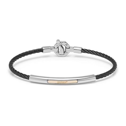 Baraka 316L Bracelet BR312111ROAC-02, a men's bracelet in rose gold and stainless steel set with diamonds