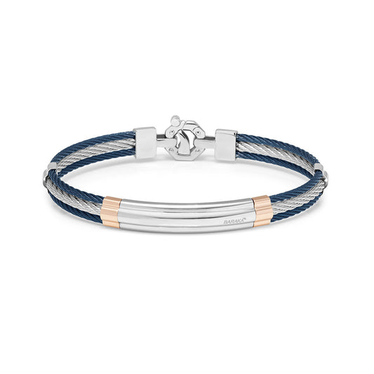 Baraka 316L Bracelet BR312811ROAC-02, a men's bracelet in rose gold and stainless steel set with diamonds