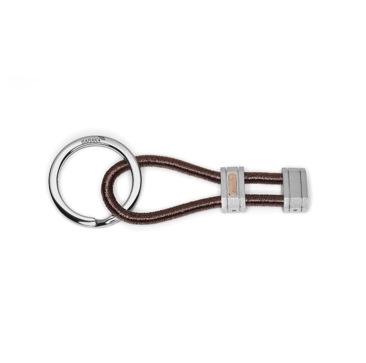 Baraka 316L Keychain PO291251ROMR, a men's keychain in rose gold and silver