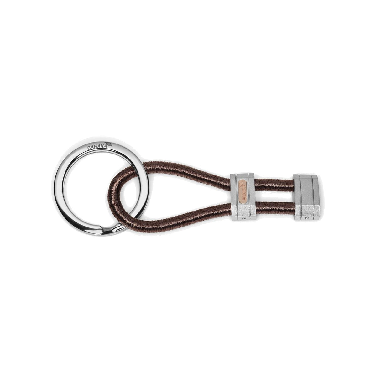 Baraka 316L Keychain PO291251ROMR, a men's keychain in rose gold and silver