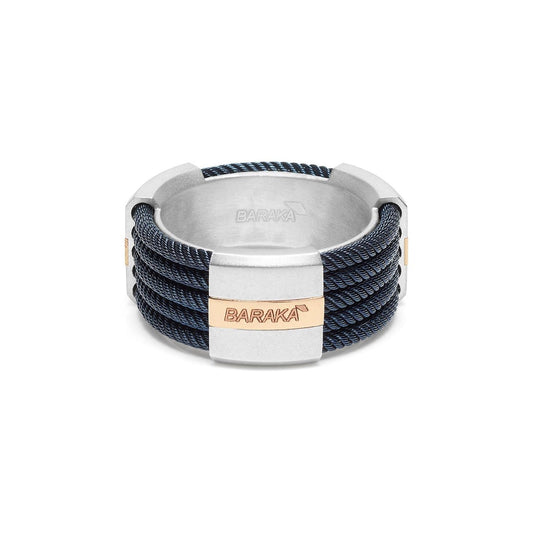 Baraka 316L Ring AN293081ROAG, a men's ring in rose gold and silver