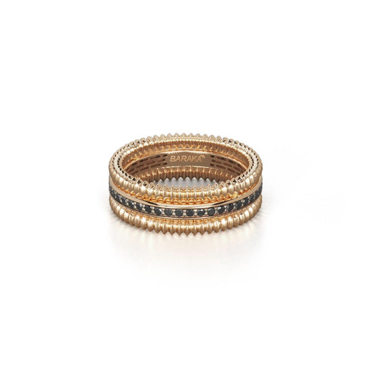 Baraka Diamonds Ring AN334201RODN, a men's ring in rose and white gold set with diamonds