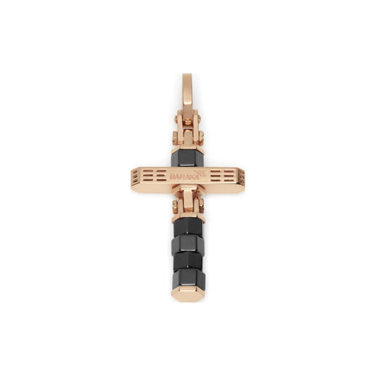 Baraka Abyss Cross СR292241ROCN, a men's cross in rose gold and black ceramic