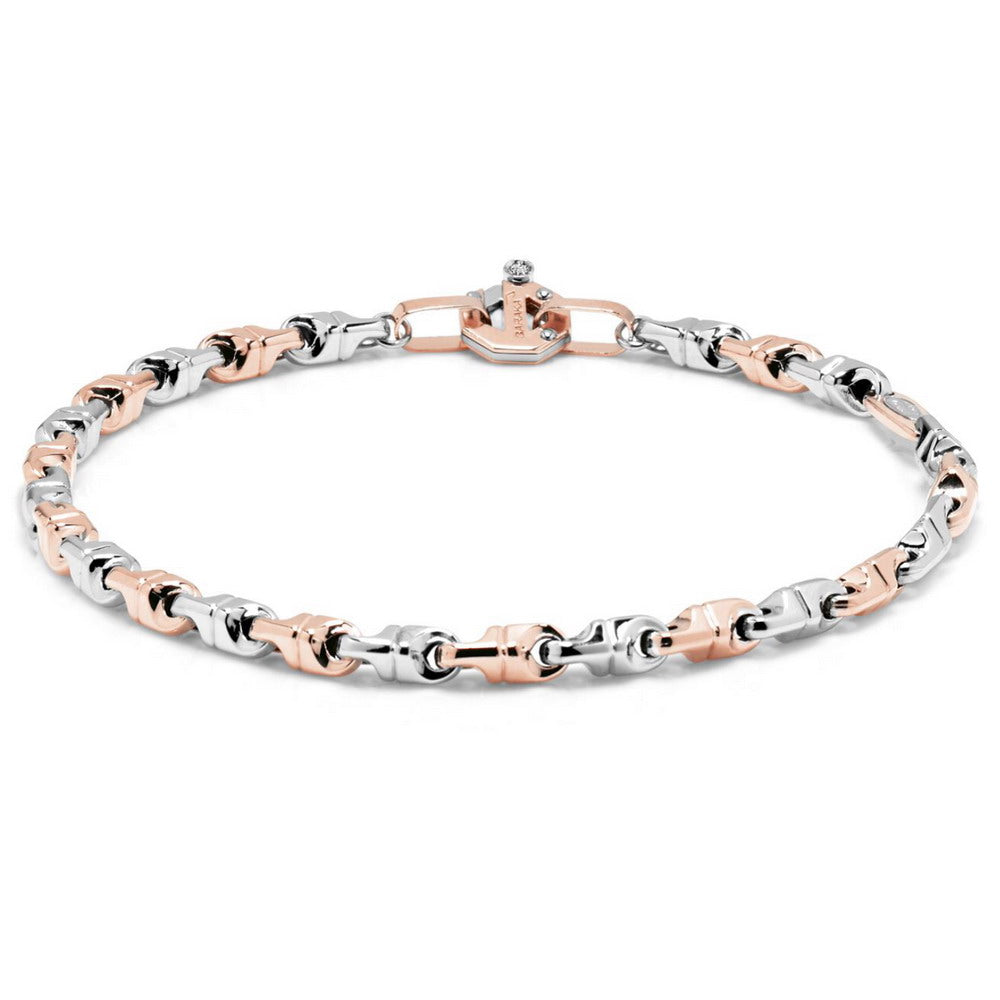 Baraka Nexus Bracelet BR222021RBAU-02, a men's bracelet in rose and white gold set with diamonds