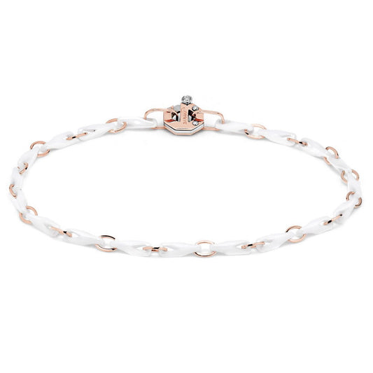 Baraka Cyborg Ceramic Bracelet BR243281ROCB-02, a men's bracelet in rose gold and black ceramic set with diamonds