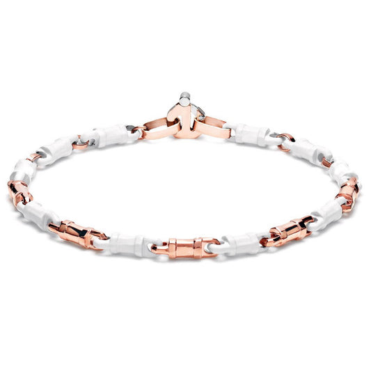 Baraka Cyborg Сeramic Bracelet BR245141ROCB-02, a men's bracelet in rose and white gold and black ceramic set with diamonds