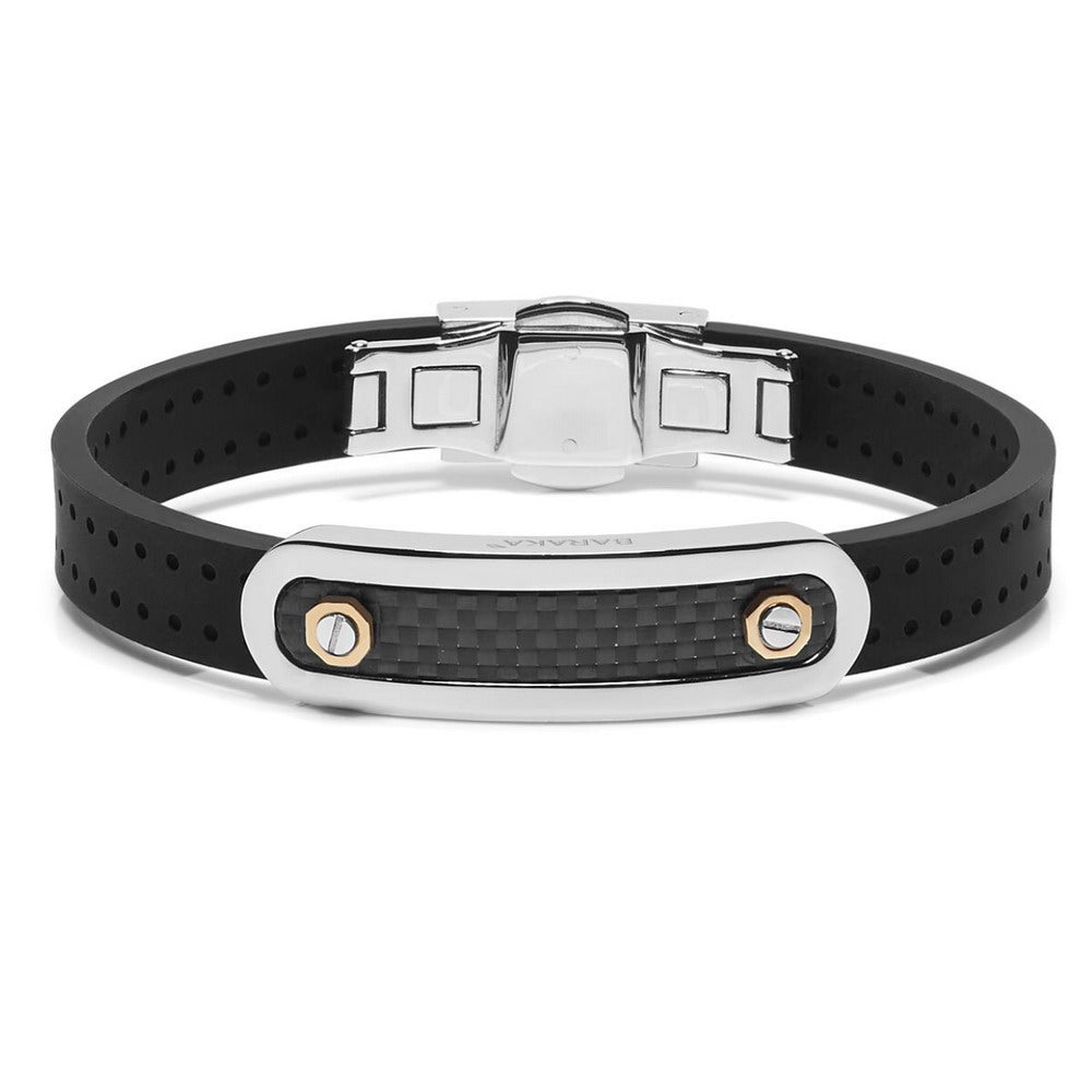 Baraka Fiber Bracelet BR283011ROAC, a men's bracelet in rose gold and carbon fibre
