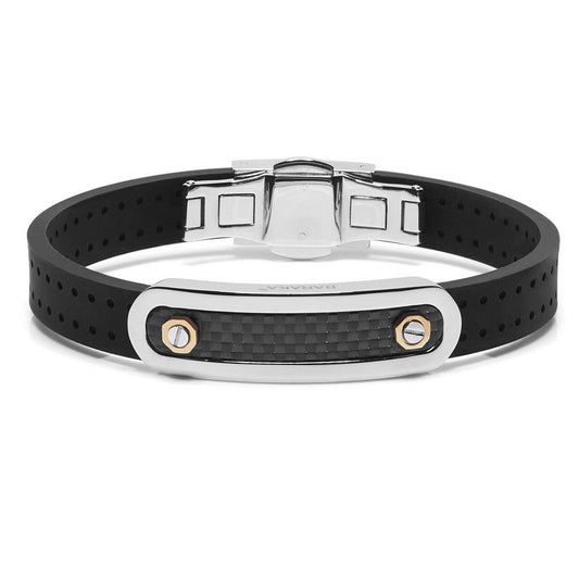 Baraka Fiber Bracelet BR283011ROAC, a men's bracelet in rose gold and carbon fibre