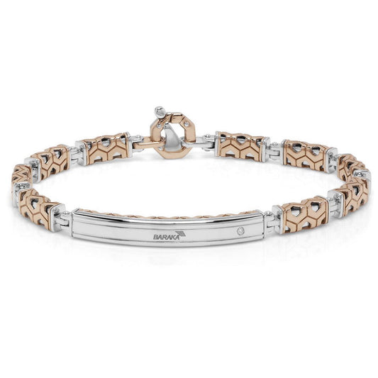 Baraka Alveare Bracelet BR283161RBLU-04, a men's bracelet in rose and white gold set with diamonds