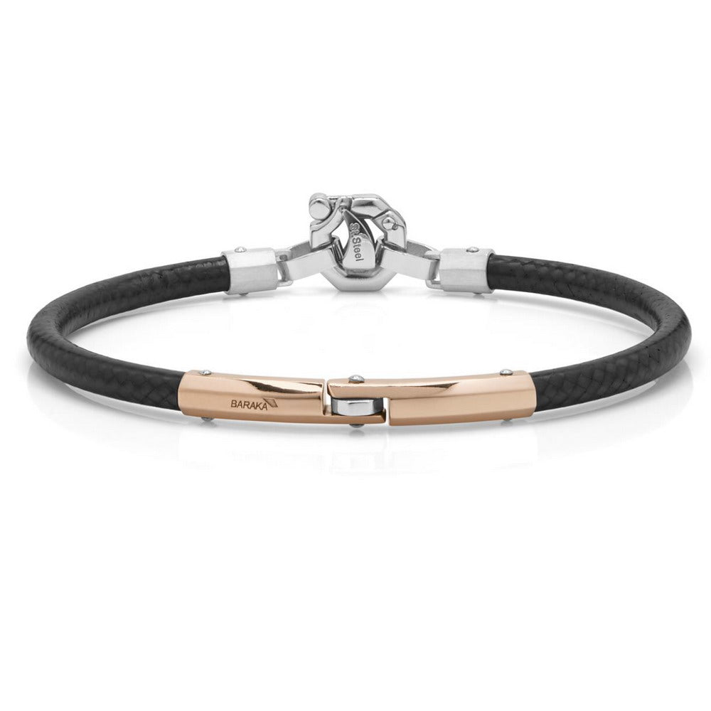 Baraka Ritmika Bracelet BR283221ROLU-02, a men's bracelet in rose gold and silver set with diamonds