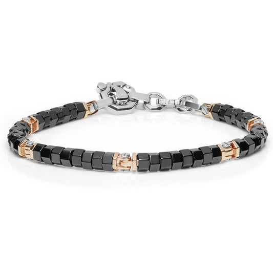 Baraka Cyborg Ceramic Bracelet BR292241ROCN-02, a men's bracelet in rose gold and silver set with diamonds