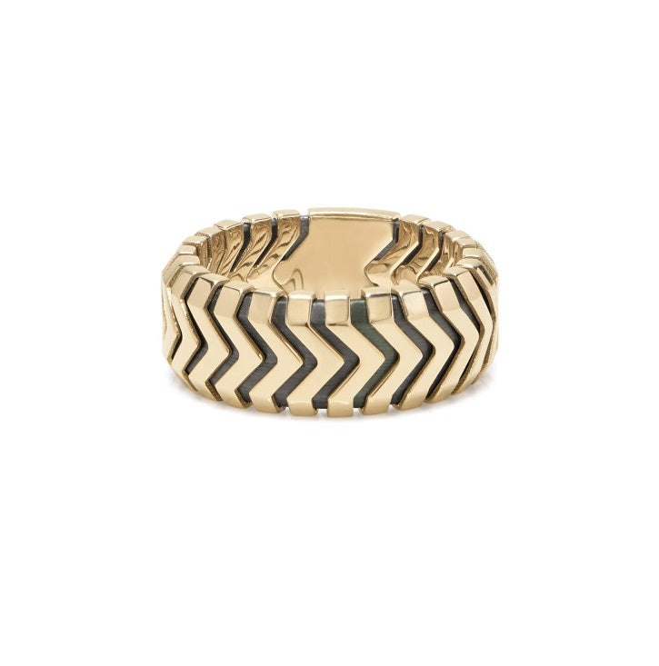 Baraka Cage Ring AN281241GIAG, a men's ring in yellow gold and silver