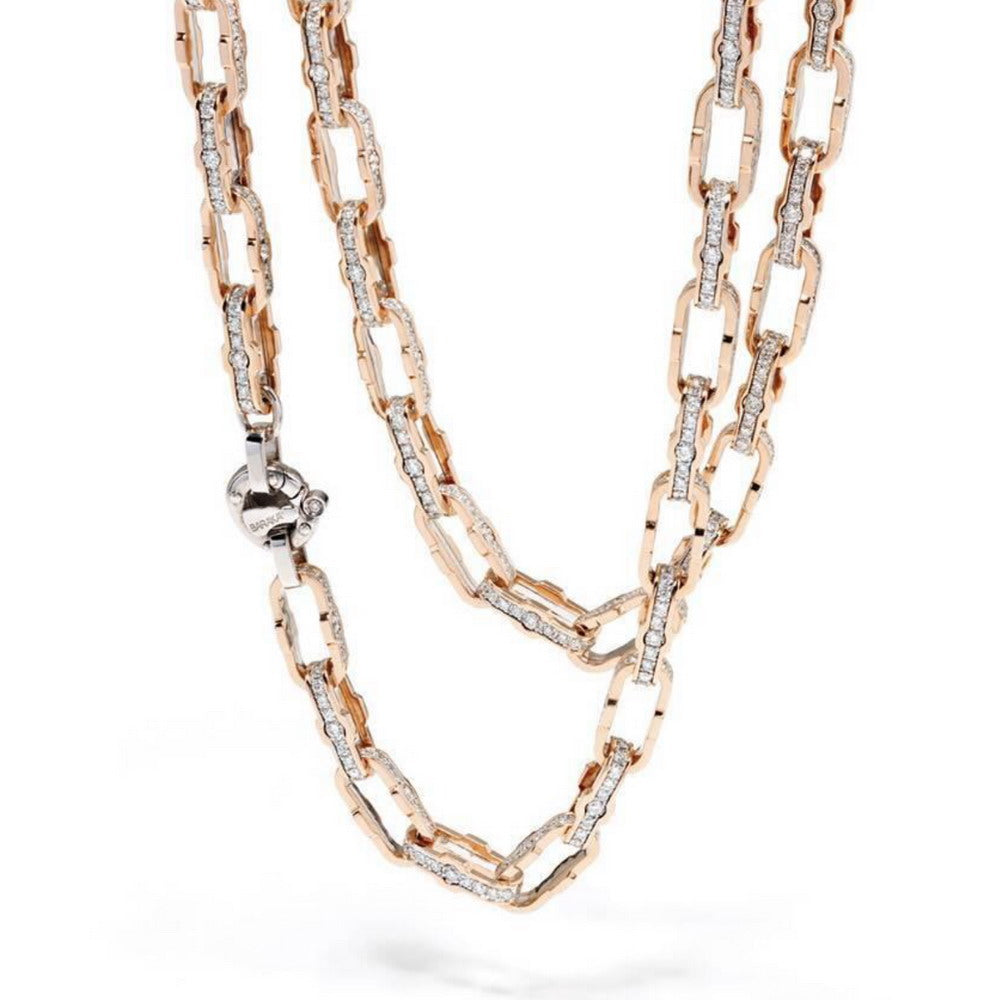 Baraka Prive Chain GC215091RBLU, a men's chain in rose and white gold set with diamonds