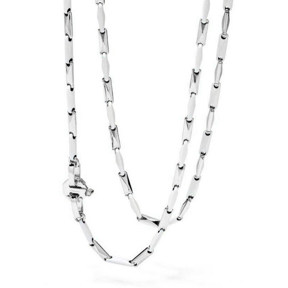 Baraka Cyborg Ceramic Chain GC221101BOCB-02, a men's chain in white gold and black ceramic set with diamonds