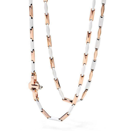 Baraka Cyborg Ceramic Chain GC221101ROCB-02, a men's chain in rose gold and black ceramic set with diamonds