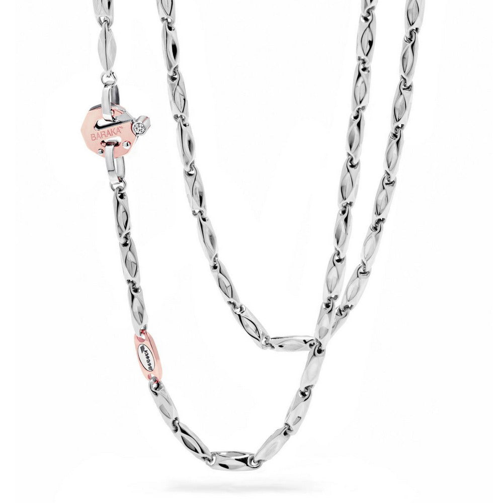 Baraka Nexus Chain GC221951BIDB-02, a men's chain in rose and white gold set with diamonds