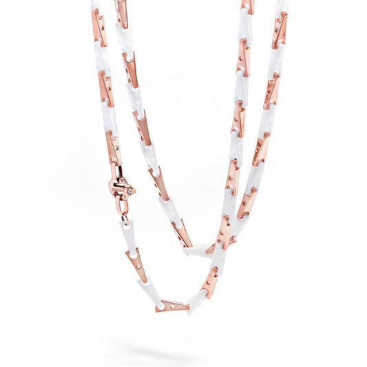 Baraka Cyborg Ceramic Chain GC232071ROCB-02, a men's chain in rose gold and black ceramic set with diamonds