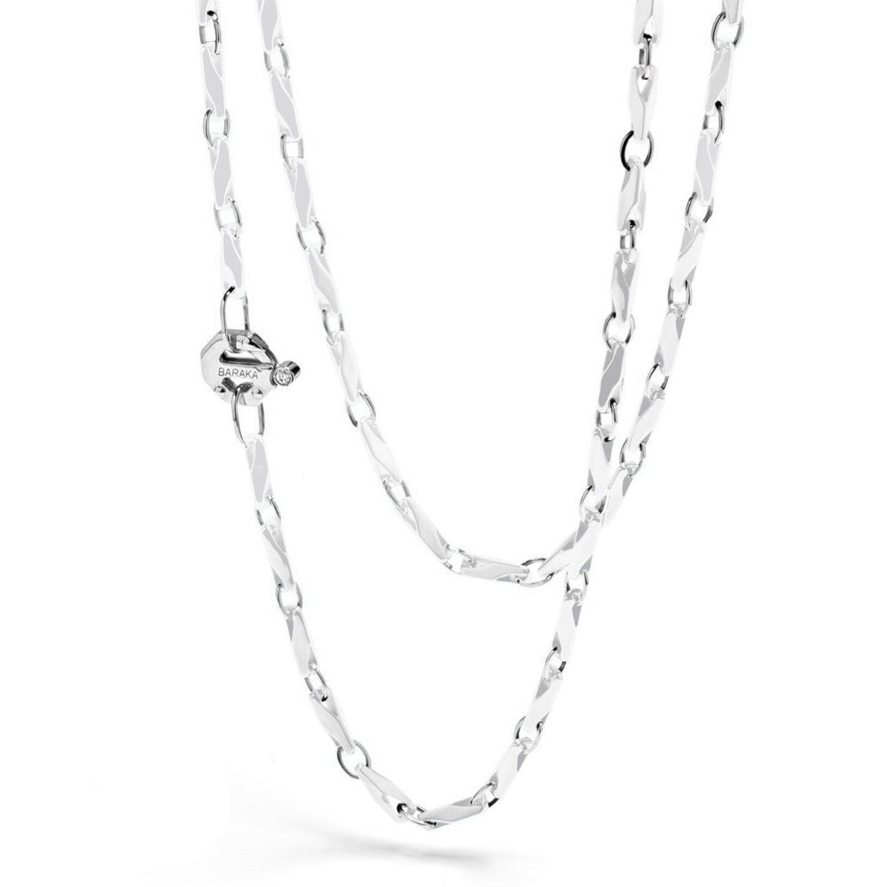 Baraka Cyborg Ceramic Chain GC243281BOCB-02, a men's chain in white gold and black ceramic set with diamonds