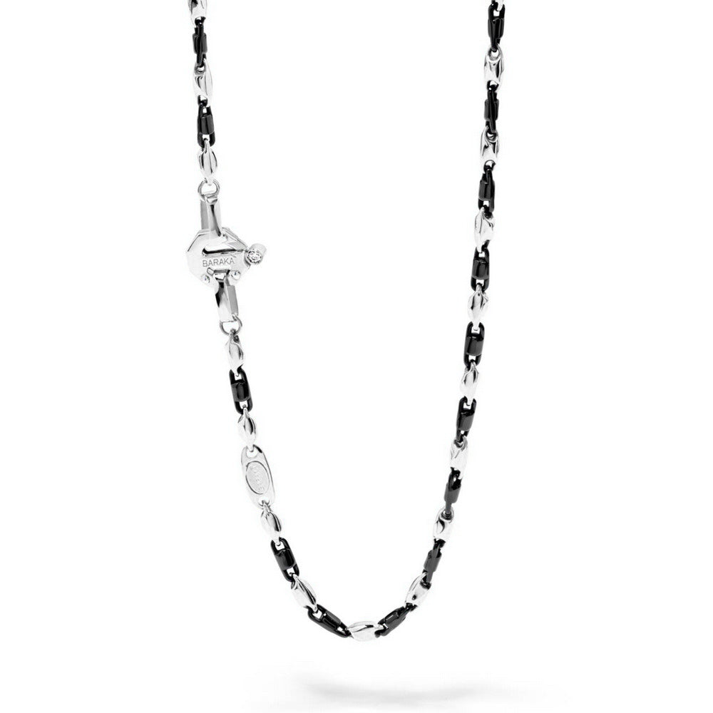Baraka Cyborg Ceramic Chain GC245101BOCN-02, a men's chain in white gold and black ceramic set with diamonds
