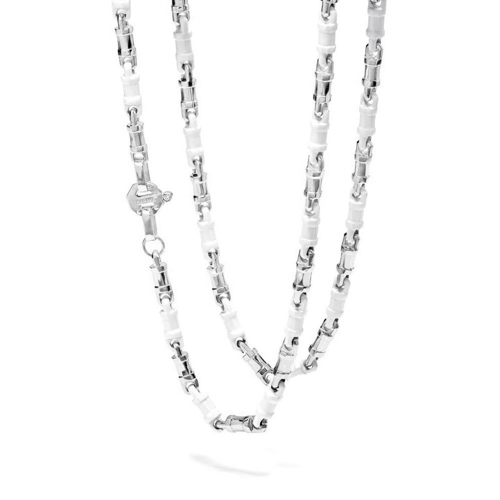 Baraka Cyborg Ceramic Chain GC245141BOCB-02, a men's chain in white gold and black ceramic set with diamonds