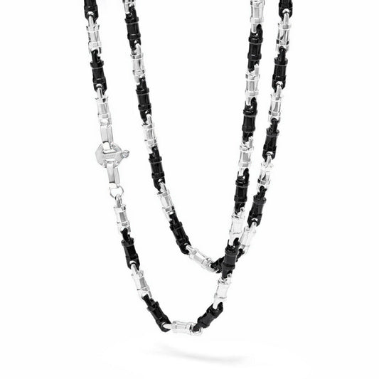 Baraka Cyborg Ceramic Chain GC245141BOCN-02, a men's chain in white gold and black ceramic set with diamonds