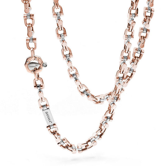 Baraka Ritmika Chain GC261201RBLU-02, a men's chain in rose and white gold set with diamonds