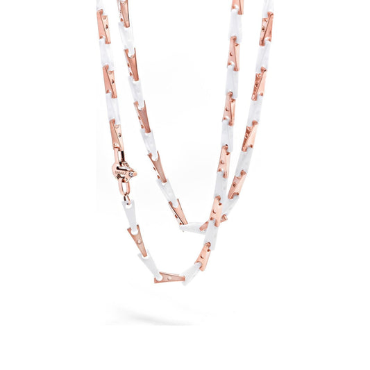 Baraka Cyborg Ceramic Chain GC232071ROCB-02, a men's chain in rose gold and black ceramic set with diamonds