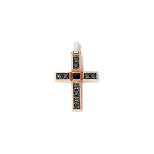 Baraka Diamonds Cross CR362011RODN, a men's cross in rose gold set with diamonds
