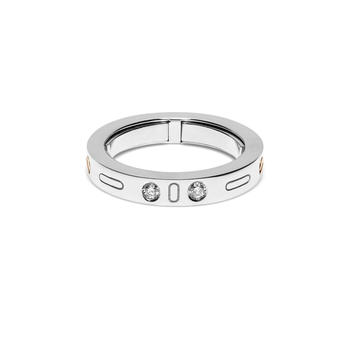 Baraka Diamonds Ring AN263211BRDB-10, a men's ring in rose and white gold set with diamonds