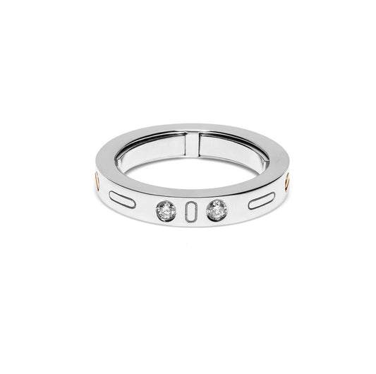 Baraka Diamonds Ring AN263211BRDB-10, a men's ring in rose and white gold set with diamonds