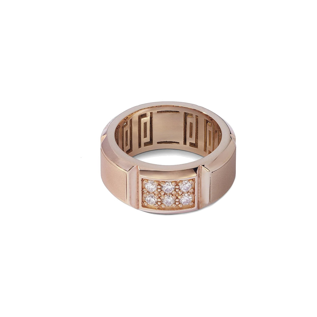 Baraka Diamonds Ring AN362111RODB, a men's ring in rose gold set with diamonds