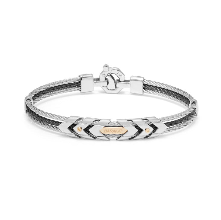 Baraka Discovery Bracelet BR312701ROAC-02, a men's bracelet in rose gold and stainless steel set with diamonds
