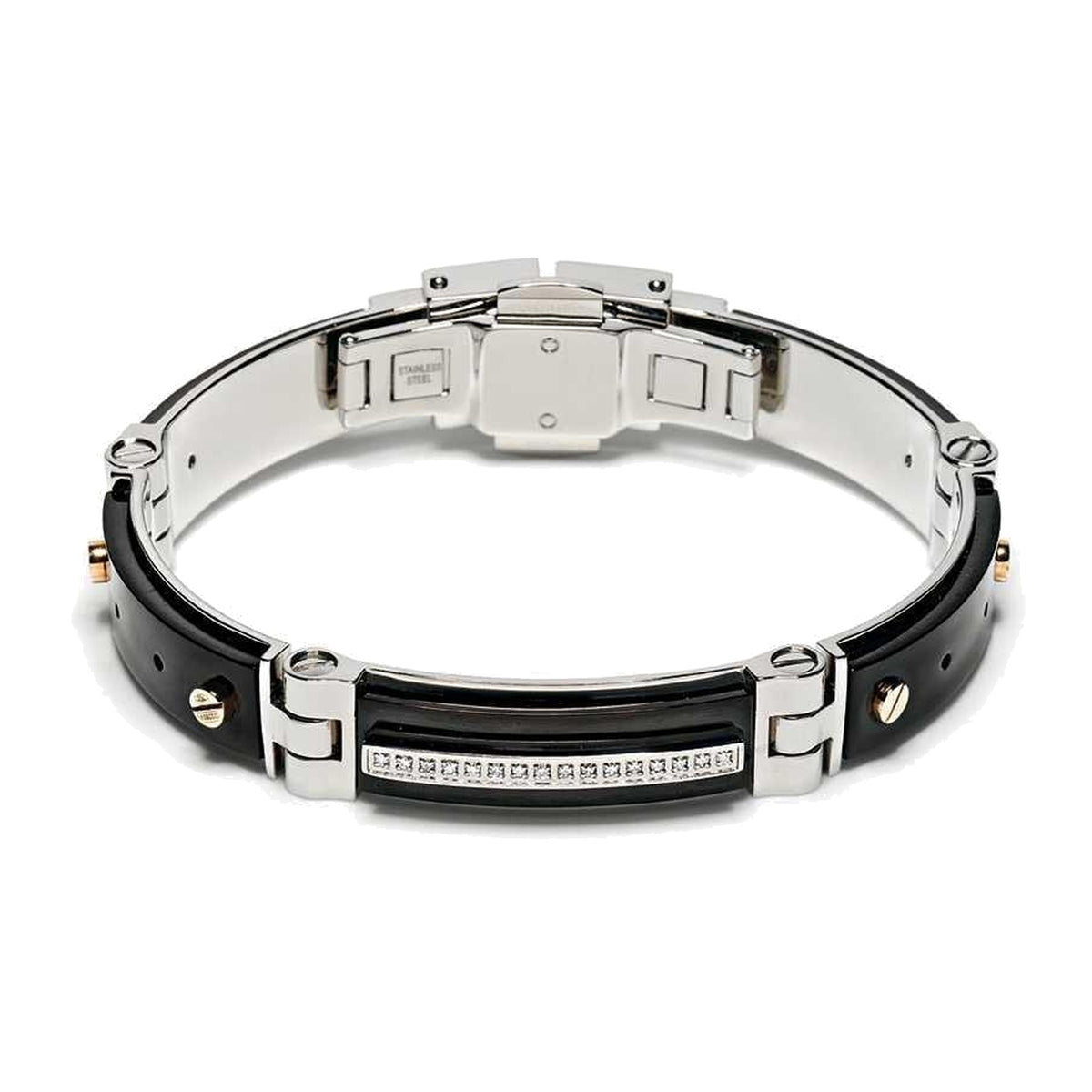 Baraka Explore Bracelet BR213863ROCN, a men's bracelet in rose gold and black ceramic