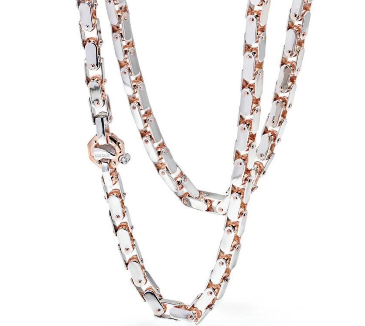 Baraka Kardano Chain GC211381BRLU-02, a men's chain in rose and white gold set with diamonds